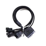 E-Meoly SATA Power Cable Cooling Fan Cable 1 to 5 converter SATA Cable to 3pin/4pin Extension Cable Hub Packed Nylon Net, 2pcs Packed