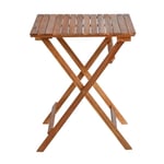 Table de jardin pliable en bois d'acacia 60 x 60 x 74 cm