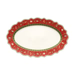 Villeroy & Boch Toy´s Delight serveringsfat oval 31x50 cm Vit-röd