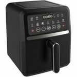 LITTLE BALANCE 8725 Crousty Light, Friteuse sans huile, Air Fryer, Sans PFAS, 11 programmes pré-définis, 5 litres pour 4 personnes, 1500 W, Noir