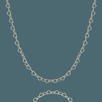 Love Heart Sterling Silver Chain Necklace