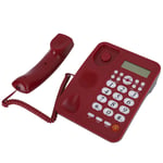 Red Desk Phone Home Business Landline Wired Telephone Caller Id Fixed Land Set