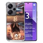 Cokitec Coque Renforcée pour Xiaomi Redmi Note 13 Pro Plus 5G Animal Lion Reflet