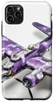 Coque pour iPhone 11 Pro Max Imprimé animal bohème violet B-17 Flying Fortress Vintage