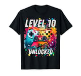 Gaming Vintage 10th Birthday 10 Ten Year Old Boy Girl Gamer T-Shirt