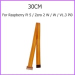 Câble plat et flexible pour caméra Raspberry Pi,15 broches,15 30 40 50 60 cm,1m 2m,ligne de câble ruban pour RPI 5 4B 3B + 3B,zéro 2 W/W - Type For Zero 30CM