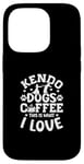 Coque pour iPhone 14 Pro Kendo Dogs Coffee This Is What I Love Kendo japonais