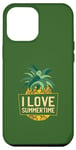 Coque pour iPhone 15 Pro Max J'aime l'été - Ananas graphique vacances d'été