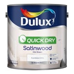 Dulux Quick Dry Satinwood for Wood & Metal Paint 2.5l Pure Brilliant White -