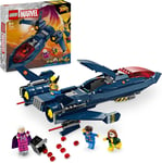 LEGO Marvel X-Men X-Jet Buildable Toy Plane for Kids, Boys & Girls, Airplane Kit