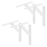 4x Support Etagere murale fixation flottante aluminium blanc