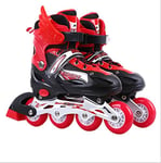 Skates Adjustable Inline Skates Fun Roller Blades for Kids Beginner Roller Skates for Girls Men and Ladies (Color : W, Size : 33)