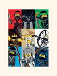 Pyramid International Lego Ninjago Movie (Colour Blocks) -Mounted Print Memorabilia 30 x 40cm, Paper, Multicoloured, 30 x 40 x 1.3 cm