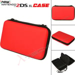 Hard Protective Carry Storage Case Cover With Zip Nintendo 2DS XL + Games - Red