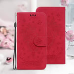 Yhteensopiva Motorola Moto Edge 30 Ultra Wallet Case Flip Pu Nahka Emboss Rose Flowers Magnetic Kickstand korttipaikan kannen kanssa