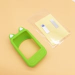 Wabathroom-Étui Et Film De Protection D'écran Pour Wahoo Elemnt Bolt 2,2,2 D'ordinateur Gps,Manchon De Chat En Silicone De Qualité,O Elemnt Bolt V2 - Type Green 1pc Film