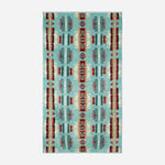 Oversized Jacquard Spa Towel - Aqua