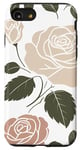 Coque pour iPhone SE (2020) / 7 / 8 Rose florale botanique, style minimaliste