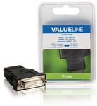 Valueline High Speed HDMI Ethernet Sovitin HDMI-Liitin - DVI-D 24 + 1-Pin Naaras Musta