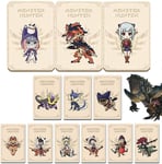 Lot De 12 Cartes Nfc Pour Carte Monster Hunter Stories 2 Nfc Amiibo. Switch Compatible, Inclus : Palamute, Palico, Magnamalo