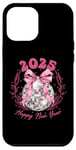 Coque pour iPhone 12 Pro Max Ruban rose boule disco du Nouvel An 2025 | Happy New Year Party