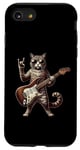 Coque pour iPhone SE (2020) / 7 / 8 Retro Cat Rock Music Men Kids Women Funny Kitten Cat Rock