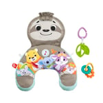 Fisher-Price Mon Coussin d’Éveil Musical Paresseux tout Rond, avec musique et vibrations pour aider bébé à jouer sur le ventre, dès la naissance, GRR01