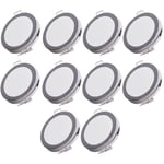 Etc-shop - Spot encastrable led plafonnier cuisine spot encastrable chrome plafonnier rond, 6W 500lm blanc chaud, DxH 8,5x1,5 cm, lot de 10