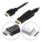 DisplayPort till HDMI / Ultra HD i 30Hz / svart / 5m