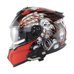 Casque intégral Moto Crash Casque Bluetooth modulaire Systèmes de Communication d'interphone intégrés Visière WiFi/Enregistreur vidéo Casques de Moto modulaires rabattables pour 8 Coureurs-E||L