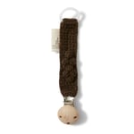 Konges Sløjd Toma pacifier strap wool - cacao brown