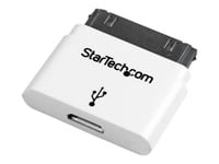 Startech.Com Adaptateur Connecteur Apple Dock Vers Micro Usb Pour Iphone Ipod Ipad - Convertisseur 30 Broches Vers Micro Usb M/F - Blanc - Adaptateur De Recharge/Données - Apple Dock Mâle Pour...