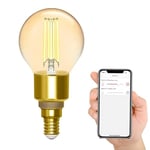 Levitantes Ampoule intelligente wifi à filament sphérique ambré, G45 ampoule compatible avec Alexa et Google Home, ampoule E14-4.5W 470 Lm, Wi Fi smart bulb (G45)