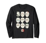 Friday The 13th Jason Masks Long Sleeve T-Shirt