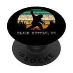 Black Kettle OK Sasquatch Peace Sign Bigfoot Design PopSockets Adhesive PopGrip