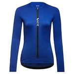 GORE WEAR Women's Breathable Cycling Jersey, Torrent, Fast Moisture Wicking, Long Sleeve Road Bike Style Cycling Shirt, Ultramarine Blue, 38