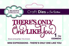 Sue Wilson Mini Expressions - There's Only One Like You Die Set, Metal, 7.8 x 3.2 cm, CEDME043