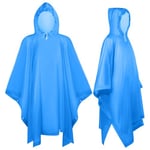 OSDUE 2 Pièces Poncho Pluie, Imperméable Poncho avec Capuche à Cordon de Serrage, Réutilisable Poncho Matériel EVA,Poncho Pluie Femme et Homme, pour Les Festivals de Camping et Les Randonnées