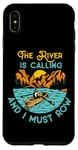 iPhone XS Max Rowing Row Boat Retro Vintage The River Is Calling And I Case