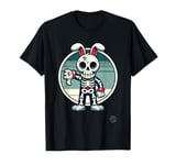 Rebellious bunny in skeleton costume with thumbs-down T-Shirt