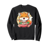 Cute Fox Eating Ramen Bowl Foxes Japanese Food Noodles Sweatshirt