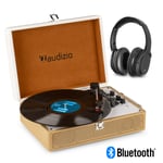 Record Player with Built-in Speakers & Bluetooth Wireless Headphones RP119 Gold