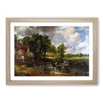 Big Box Art John Constable The Hay Wain Framed Wall Art Picture Print Ready to Hang, Oak A2 (62 x 45 cm)