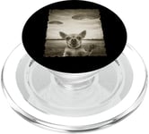 Chihuahua Chien Selfie Vieux Téléphone Photo Drôle Observation OVNI PopSockets PopGrip pour MagSafe