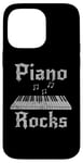 Coque pour iPhone 14 Pro Max Piano Rocks, pianiste musicien rock Goth