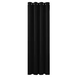 Deconovo Rideaux Occultants Isolant Thermique Anti Froid, 132x138 cm, (Largeur x Hauteur), Rideaux pour Chambre Gar?on, Design Moderne à Oeillets, Halloween Noir, 1Pièces