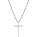 Silver Cross Halsband Mäns Kedja Halsband Kors Hänge Halsband Religiösa Smycken För Män Rostfritt Stål