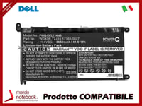 Batterie PowerQ pour DELL Inspiron 13 5368 5378 3650 MAH 11.4V P/N 0WDX0R Noir