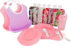 Twistshake Barnservis Set, Rosa/Lila/Vit