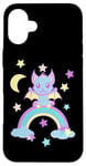 Coque pour iPhone 16 Plus Chauve-souris pour Halloween - Arc-en-ciel - Pour enfant